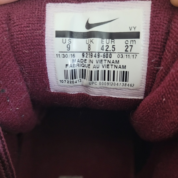 Nike Air More Uptempo 96 'Night Maroon/Bordeaux' - Picture 6 of 8